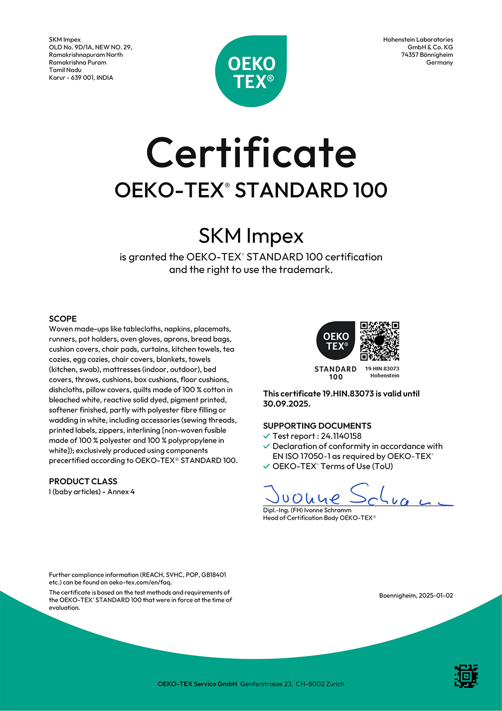 Certificate